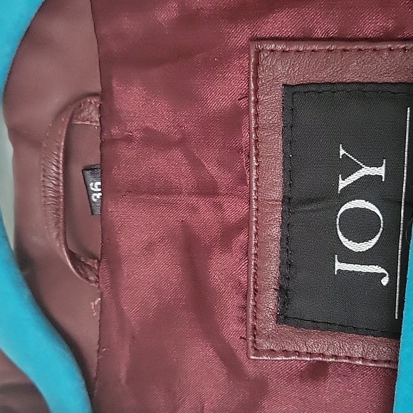 Leather jacket Small Women Imported Used Wine - Picture 8 of 8